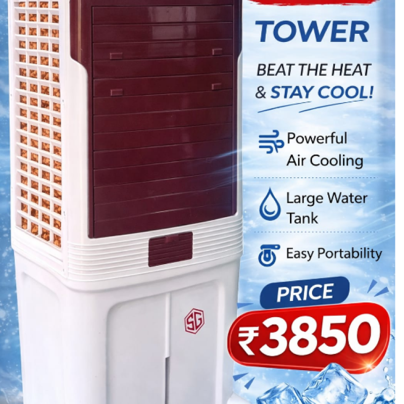 NEXA Bullet Tower Air Cooler | Powerful Air Cooling | Large Water Tank | High Air Flow | Premium Design | ₹3850