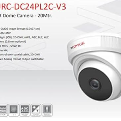 CP Plus 2.4MP Dome CCTV Camera (HD Outdoor/Indoor Security Camera)