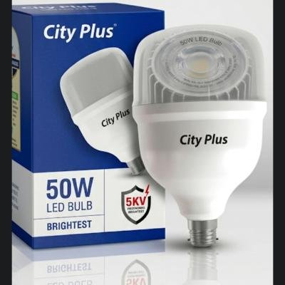 City Plus 50W LED Bulb High Brightness | Energy Saving Light | 5KV Surge Protection | Cool Day White | Heavy Duty LED Bulb for Home, Shop & Office